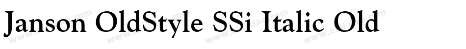 Janson OldStyle SSi Italic Oldstyle Figures字体转换